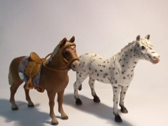 Schleich Pferde Set Morgan Horse Wallach und Knapstrupper Stute - 1